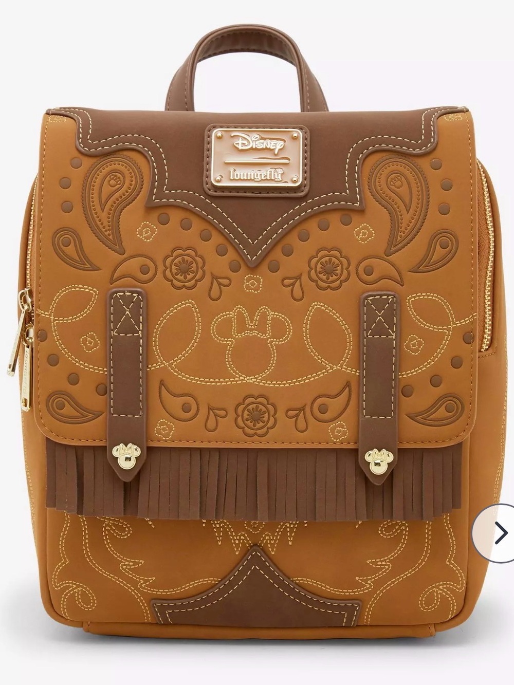 Loungefly Disney Minnie Mouse Western Pattered Mini Backpack